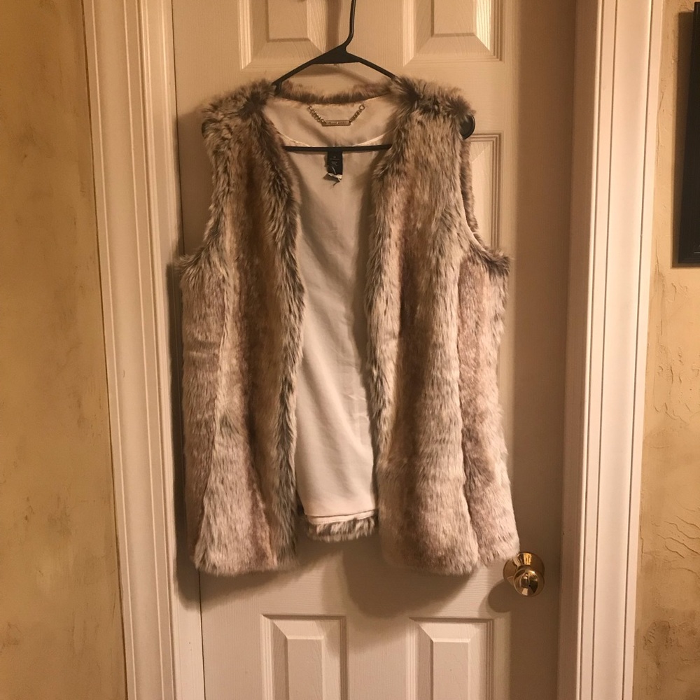 WHBM Fur Vest